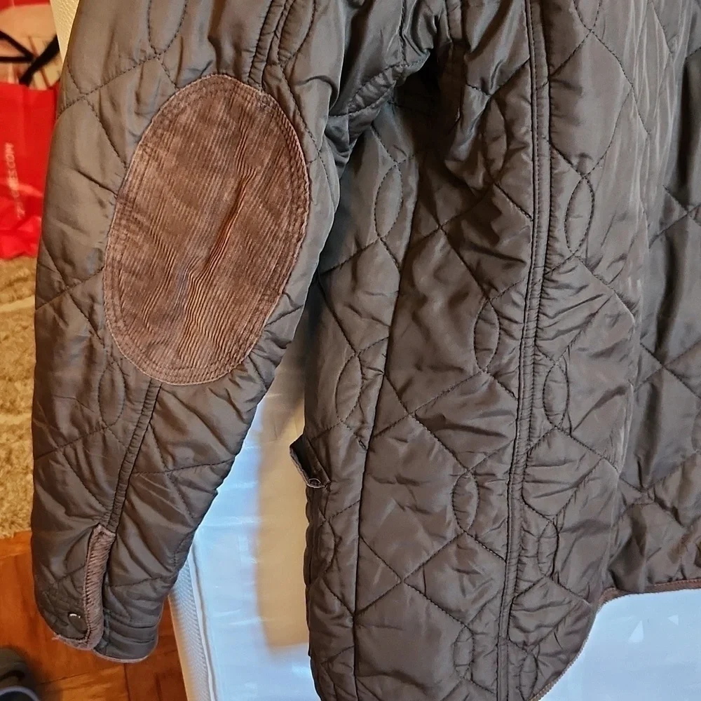 Next Authentic custom designed quilted jacket with corduroy elbow patch